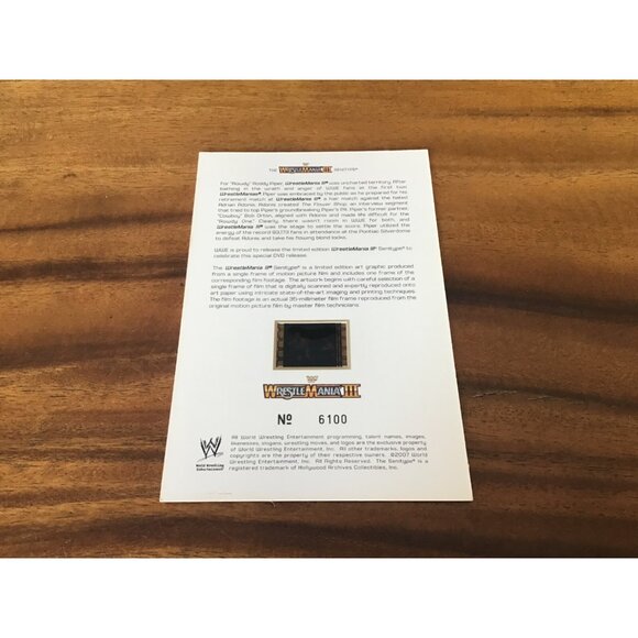 WWF / WWE WrestleMania III / 3 Senitype Film Cell with Rowdy Roddy Piper (2007) - Picture 5 of 8